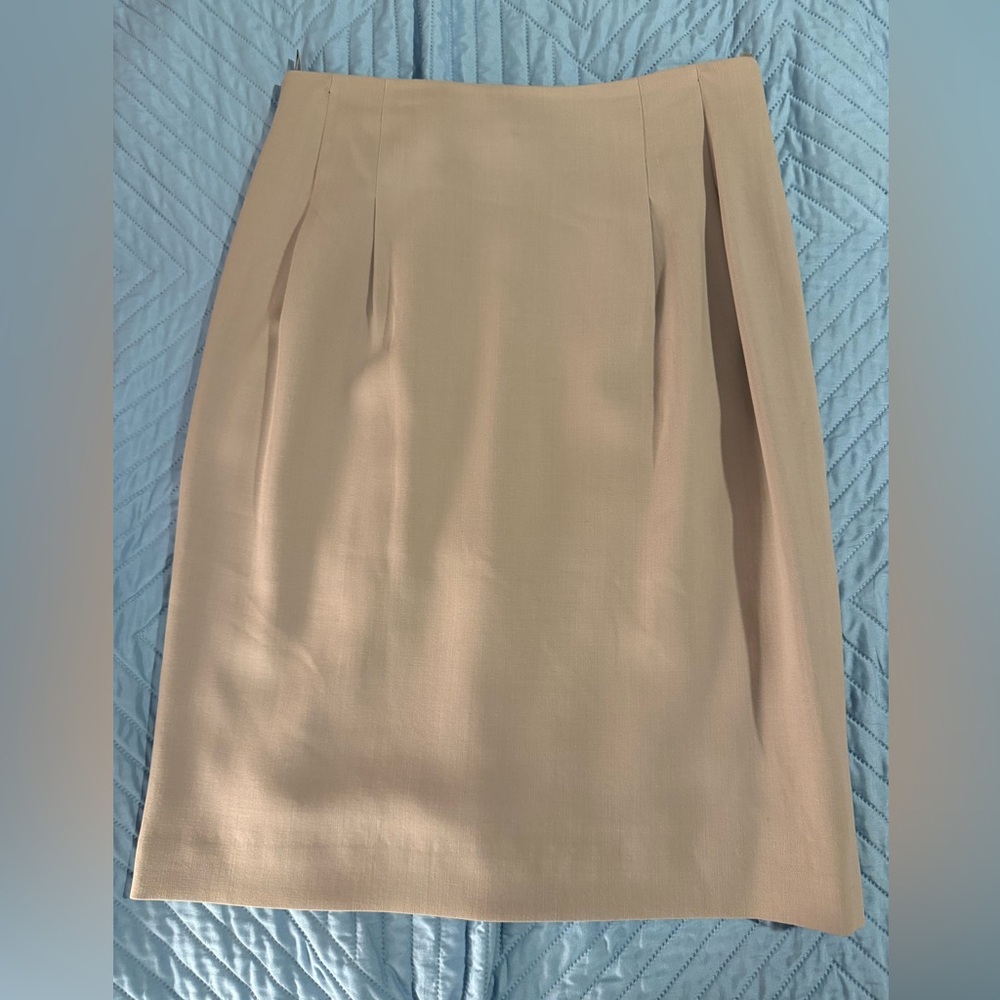 Salvatore Ferragamo Beige Pencil Skirt